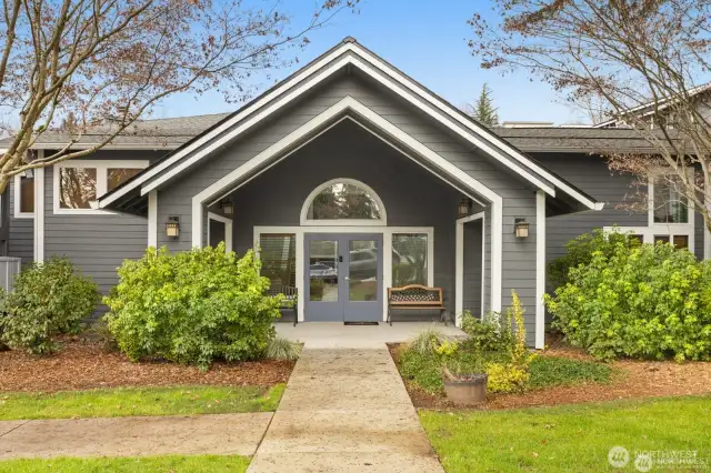 Club House Entry!  Inside, and the next few photos show the amenities that are enjoyed by Timber Ridge residents!  Pool, exercise room, raquetball court, steam room, hot tub and game room.