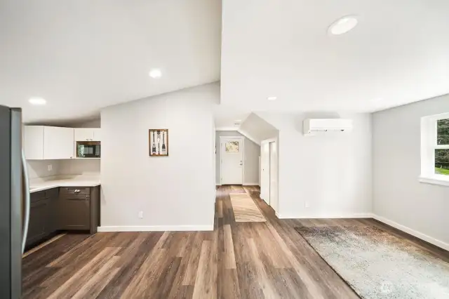 ADU living space with mini-split heat/AC