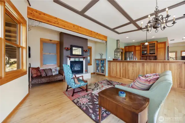 Great room with gas fireplace