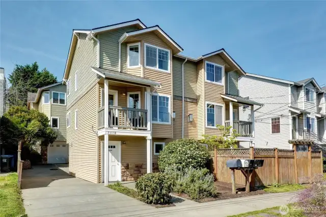 Unit B, on the left.  New roof, fresh paint inside and out, new carpet, and more!