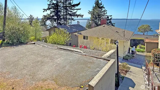Upper Paved Parking with Steps down to the house~