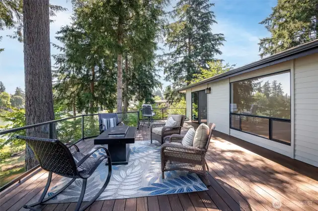 Lovely rear deck with "Iron Wood" decking