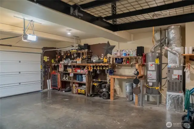 garage with built in storage
