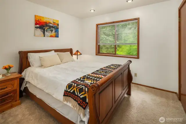 Main floor bedroom with large walk in closet