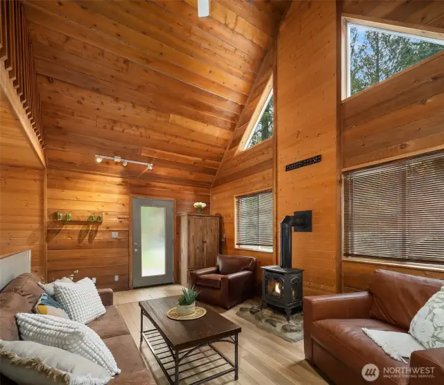 Soaring ceiling and tons of windows for natural light