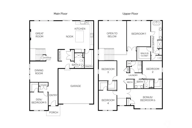 Caslon floor plan luxurious living.