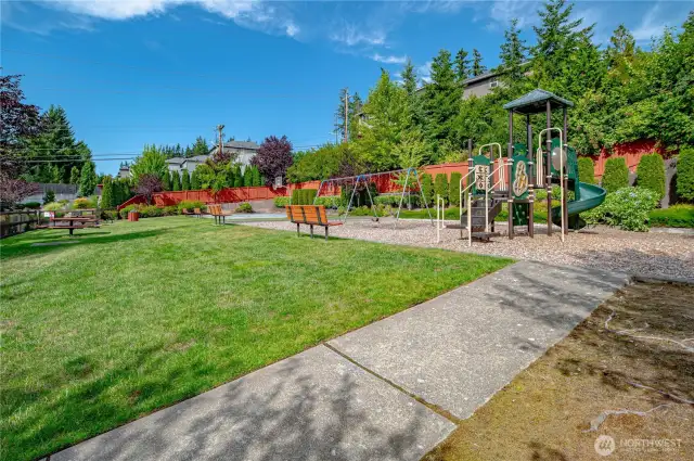 House sits right next to the neighborhood park and playground