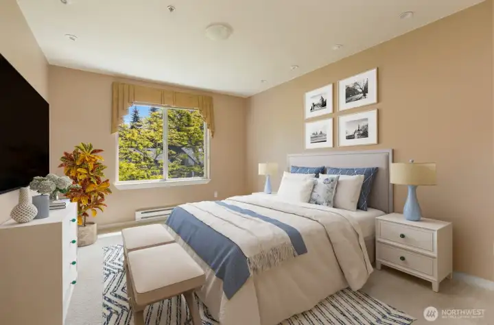 Primary bedroom Virtually Staged