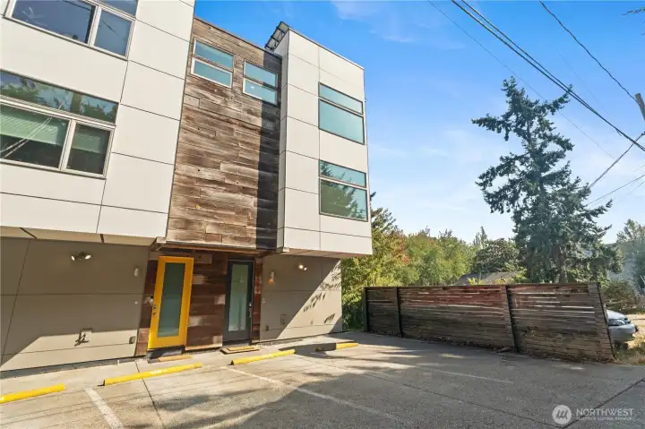 Front Entrance off the Alley.  Home is NOT on Rainier Ave