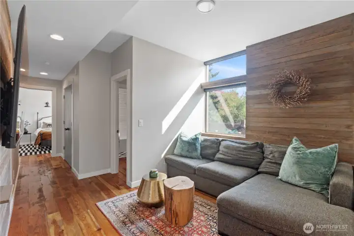 This is a great living area on the second level