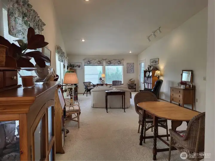 View from Kitchen to Dining/Living Room