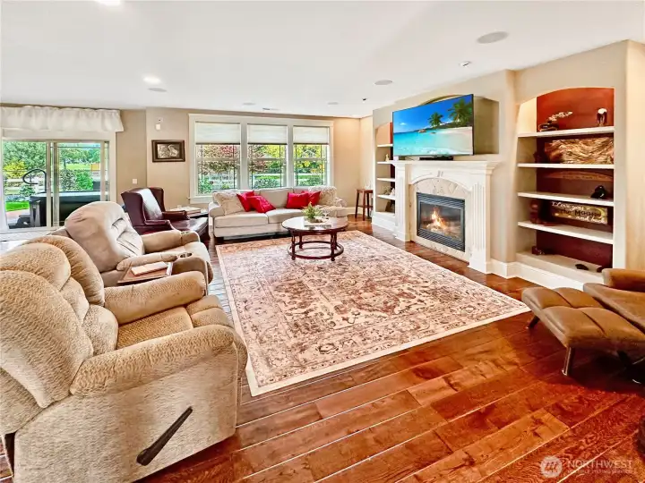 The perfect space to watch TV and enjoy the warmth of your gas fireplace.