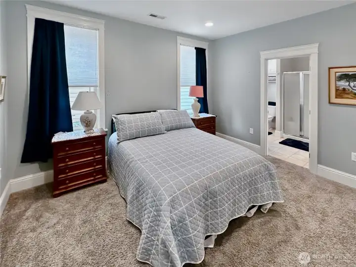 2nd Bedroom with access to the 3/4 bath makes it the perfect room for guests or 2nd primary.