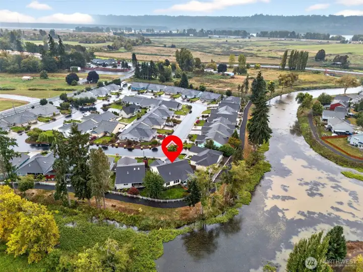 Lovely 55+ Community with walking trail, club house and gated entrance.