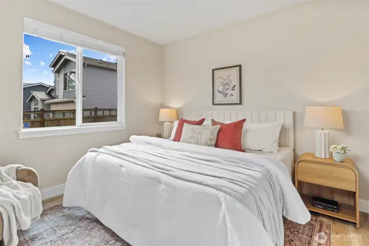 Bedroom #5. Downstairs ensuite with 3/4 bath. Bedrooms have built-in closet systems.