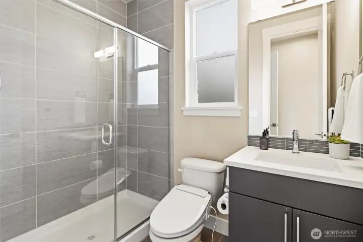 Ensuite for downstairs bedroom.