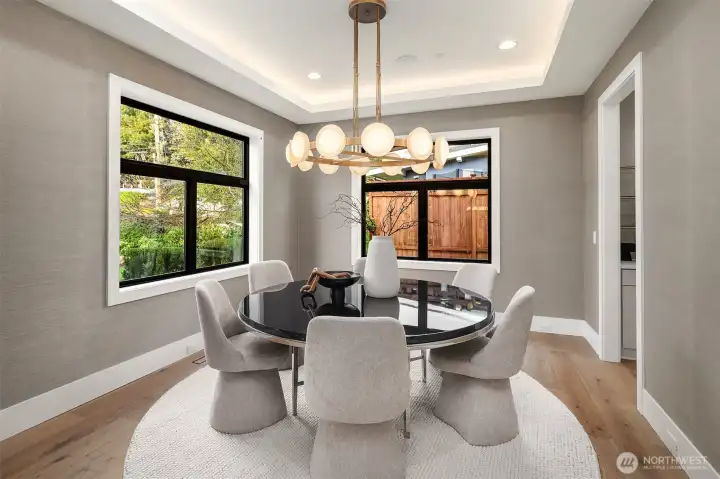 Designated dining room and den