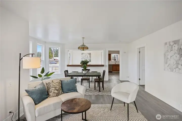 Beautiful new flooring throughout home.