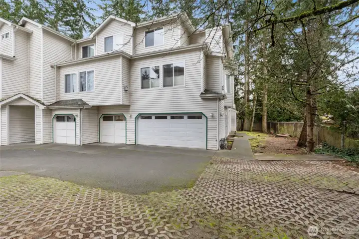 with a large two-car garage offering ample storage.