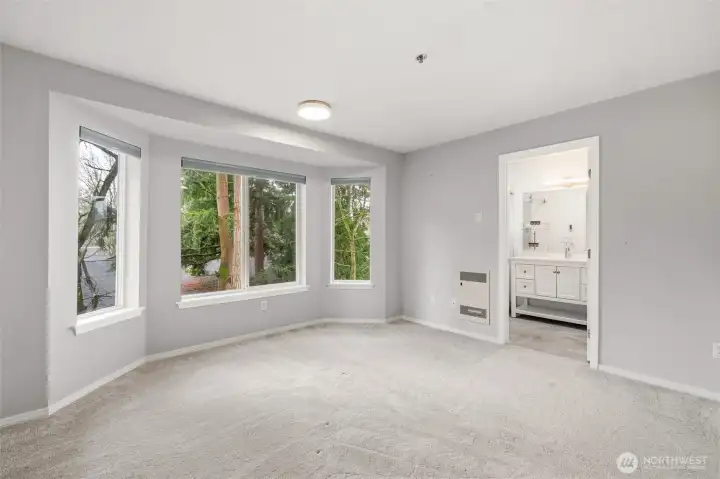 Spacious master suite.