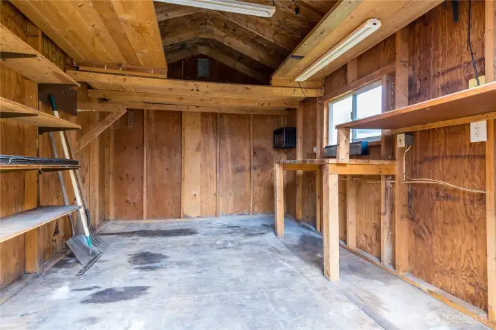 Shed interior