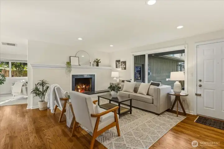 Living room looking out to the front