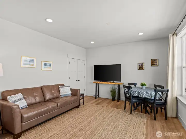 On the right as you enter is a bedroom, which also makes for a great media room or library! On the right as you enter is a bedroom, which also makes for a great media room or library!