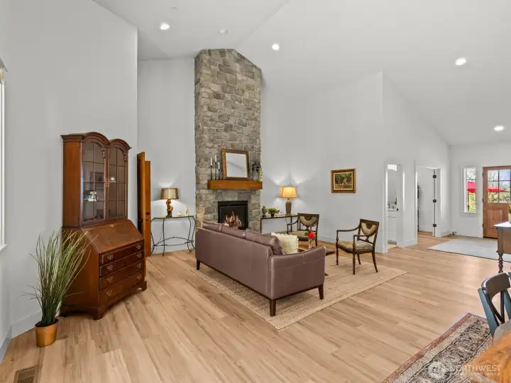 The open concept is an entertainer's dream! Fabulous, vaulted ceilings make the space feel enormous. The open concept is an entertainer's dream! Fabulous, vaulted ceilings make the space feel enormous.