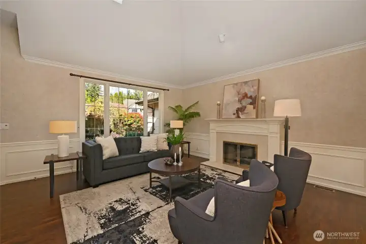 Complete with gas fireplace.