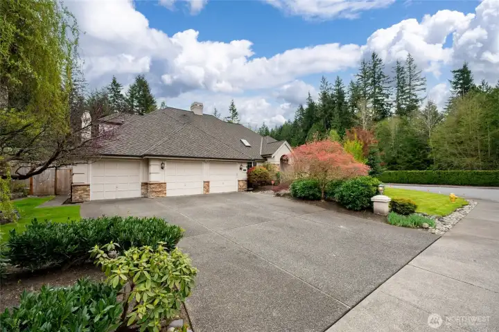 With 3-car attached garage.