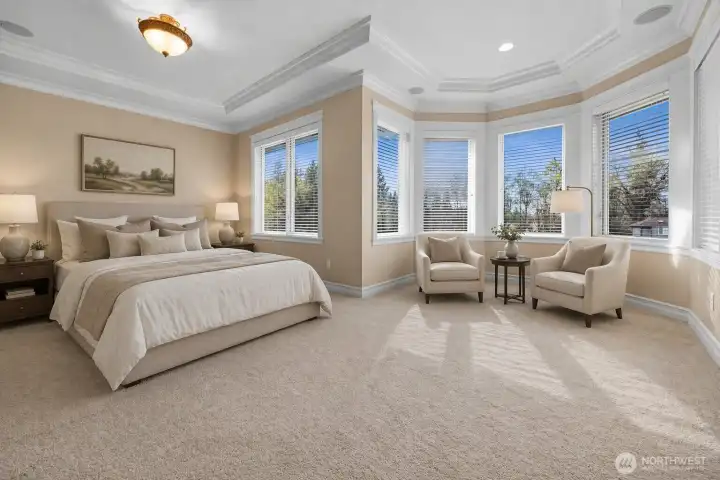 Master 1 - Virtually staged to show potential layout and use of space