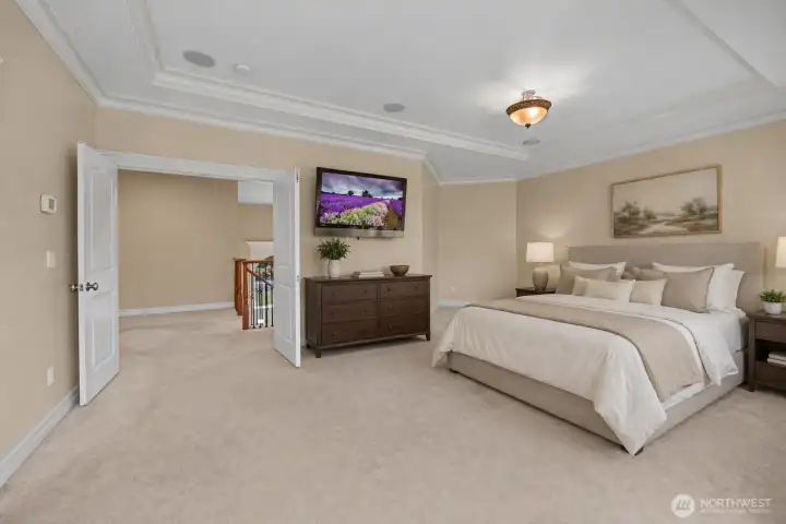 Master 2 - Virtually staged to show potential layout and use of space