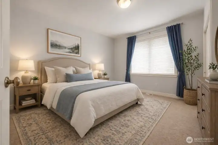 Bedroom 2 - Virtually staged to show potential layout and use of space