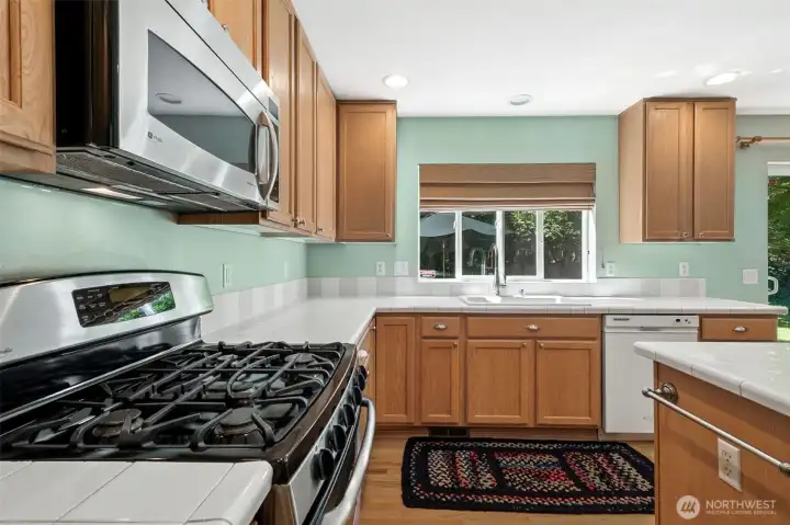 Gas stove in the kitchen