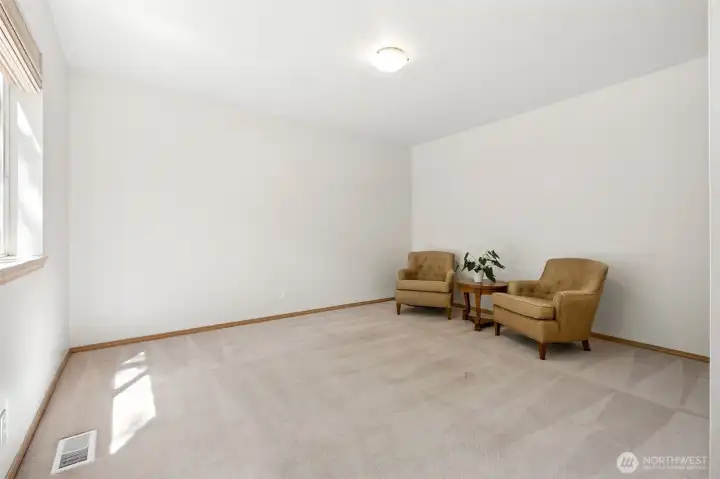 Bonus room on main floor just passed family room. Make it a work out room, or a craft room, another office, or a play room. Tons of opportunites!!