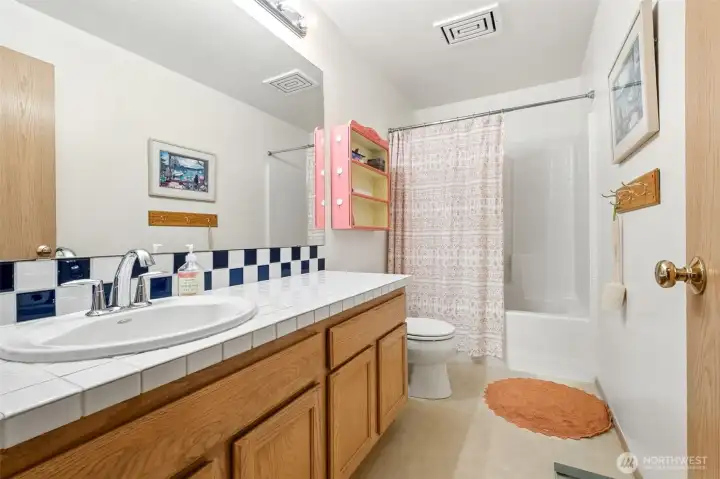 2nd floor shared full size bathroom.