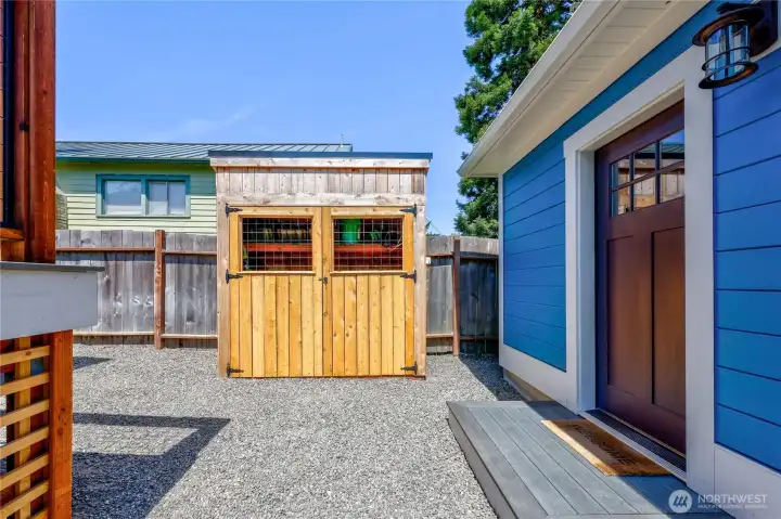 Custom garden shed.