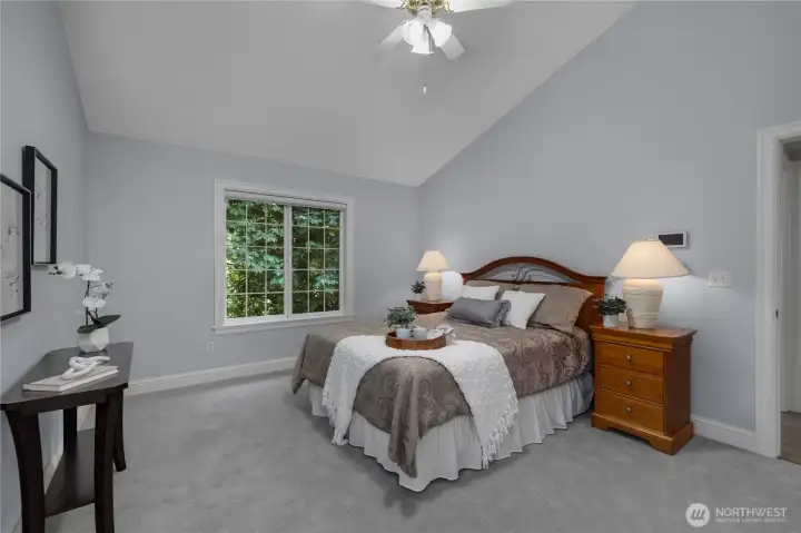 The spacious primary bedroom suite The spacious primary bedroom suite