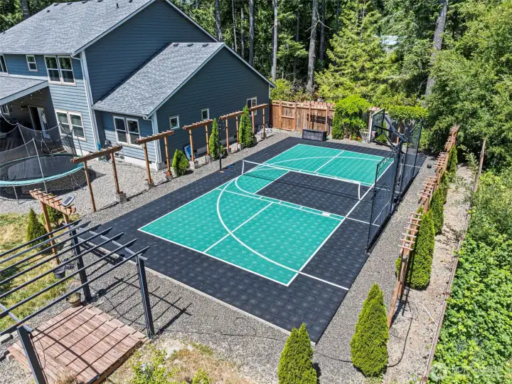 Sport court, Pickleball, Basketball.
