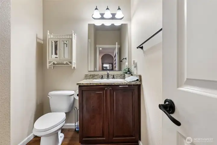 Half bath on the main level.