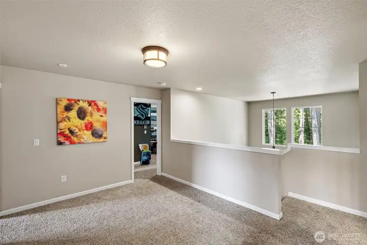 Upper level loft area.