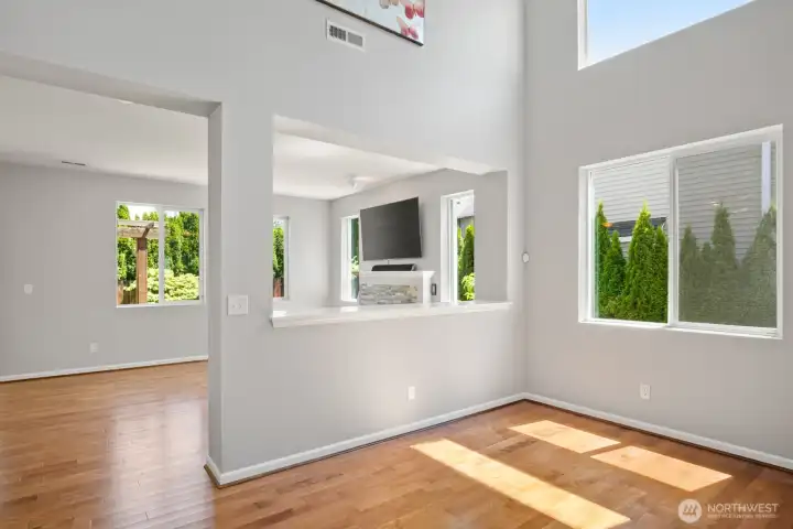 Entry looking into living room