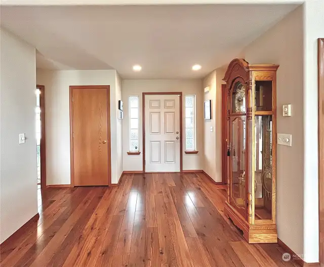 Entry with closet space and room for table or perhaps a piano