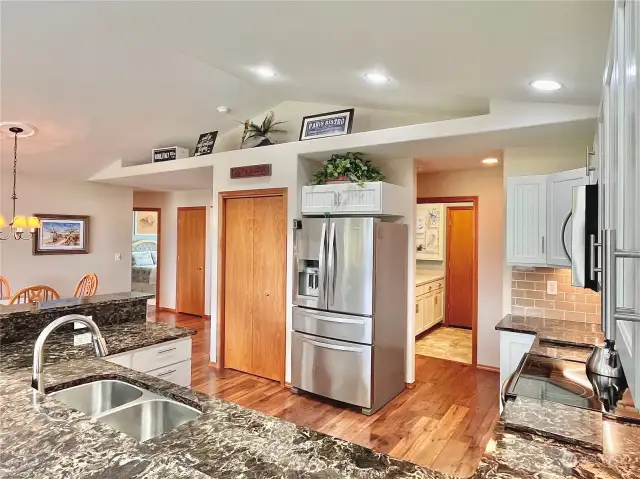 Dream kitchen with pantry and stainless steel appliances