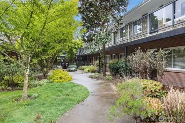 Serene courtyard/garden welcomes you!