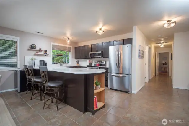 Eating space for four.