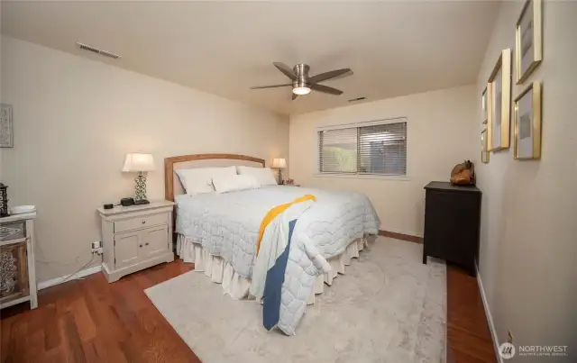 Main bedroom with lots of natural light.