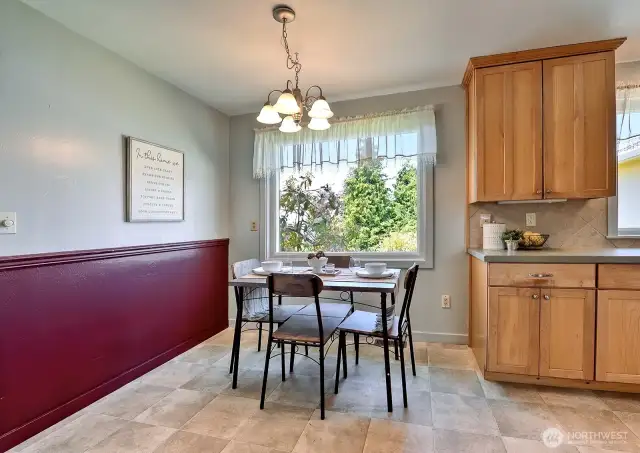 Dining area next to the kitchen.