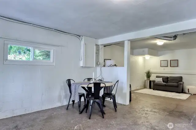 Dining space downstairs.
