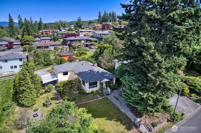 Home sits on a large, private lot.